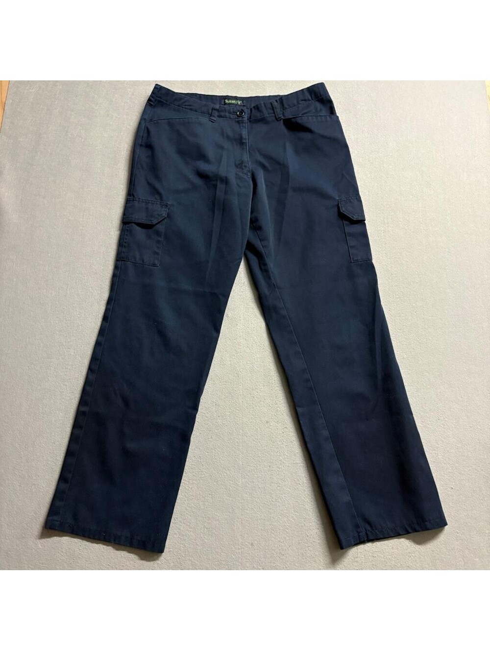 Cintas Susan Fit Womens Cargo Pants Size 8 RG Navy Blue Workwear Uniform